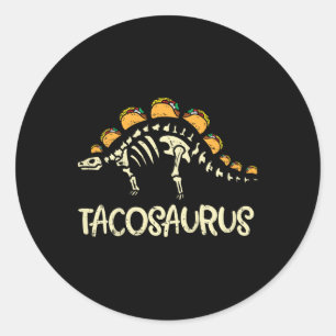 Adesivo Redondo Crianças Tacosaurus Skeleton Dino Toddler Boys Cin