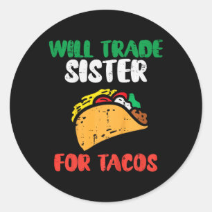 Adesivo Redondo Crianças Trocarão Irmã Para Tacos Toddler Boys Cin
