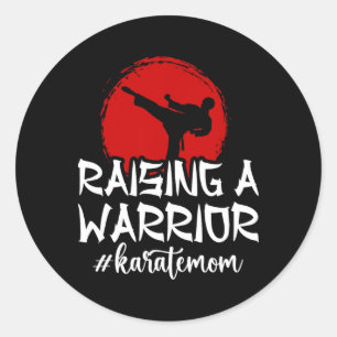 Adesivo Redondo Criando um Karate Guerreiro Mãe Karate Mãe Karate