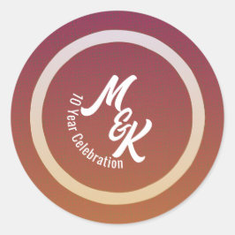 Adesivo Redondo Criar Autocolantes de Celebração Personalizada