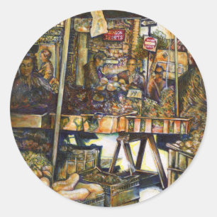 Adesivo Redondo Criatividade vislumbra tudo mais brilho