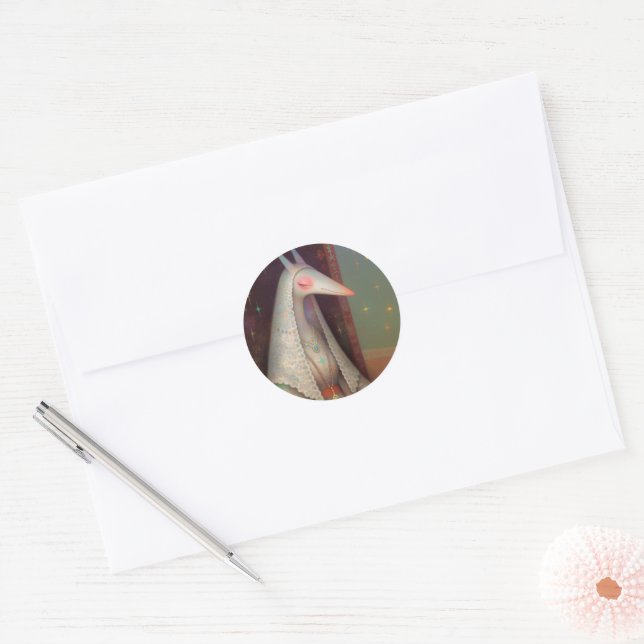 Adesivo Redondo Criatura Celestial (Envelope)