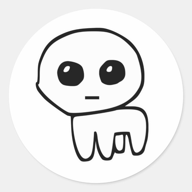 Adesivo Redondo Criatura do Autismo TBH Criatura do Autismo (Frente)