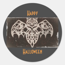 Adesivo Redondo Criatura Noturna Antiquada