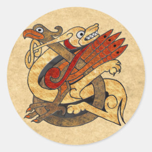 Adesivo Redondo Criaturas celtas