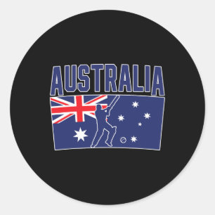 Adesivo Redondo Cricket Austrália (bandeira e Tsman)