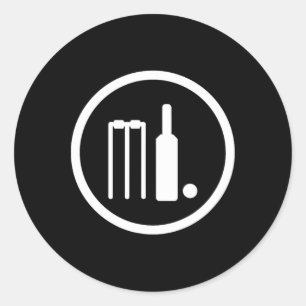 Adesivo Redondo Cricket Críquete Críquetistas Índia Paquistão Ingl