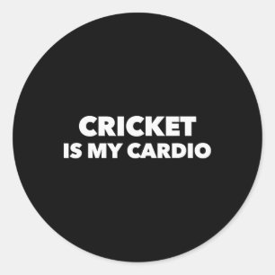 Adesivo Redondo Cricket é meu cardio