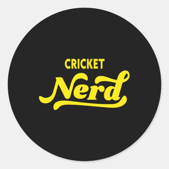 Adesivo Redondo Cricket Nerd  (Frente)