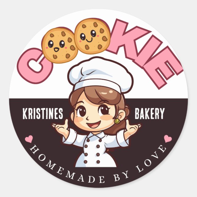 Adesivo Redondo Crie a sua própria Casa Personalizada com o Amor B (Frente)