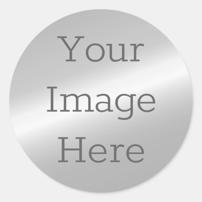 Adesivo Redondo Crie A Sua Própria Folha De Platina De Silver Metá (Frente)