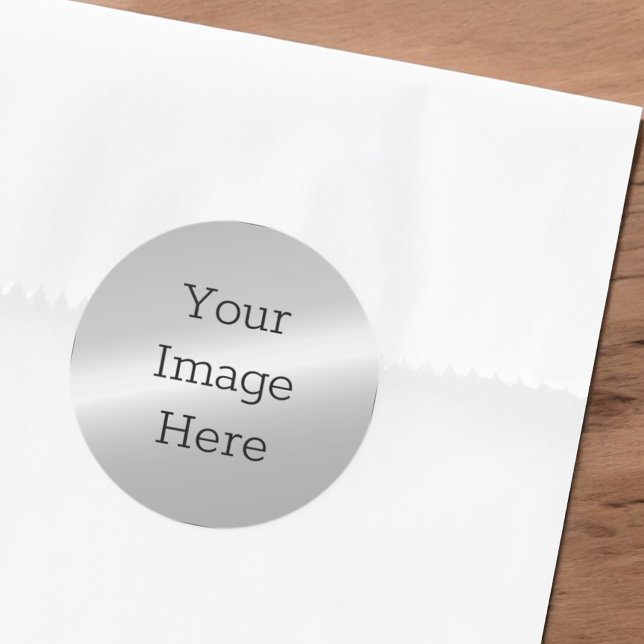 Adesivo Redondo Crie A Sua Própria Folha De Platina De Silver Metá (Criador carregado)