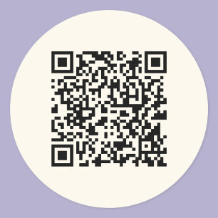 Adesivo Redondo Crie Instantaneamente um Código QR Branco Esmaec