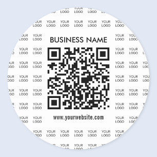 Adesivo Redondo Crie Instantaneamente um Código QR Escaneável e um