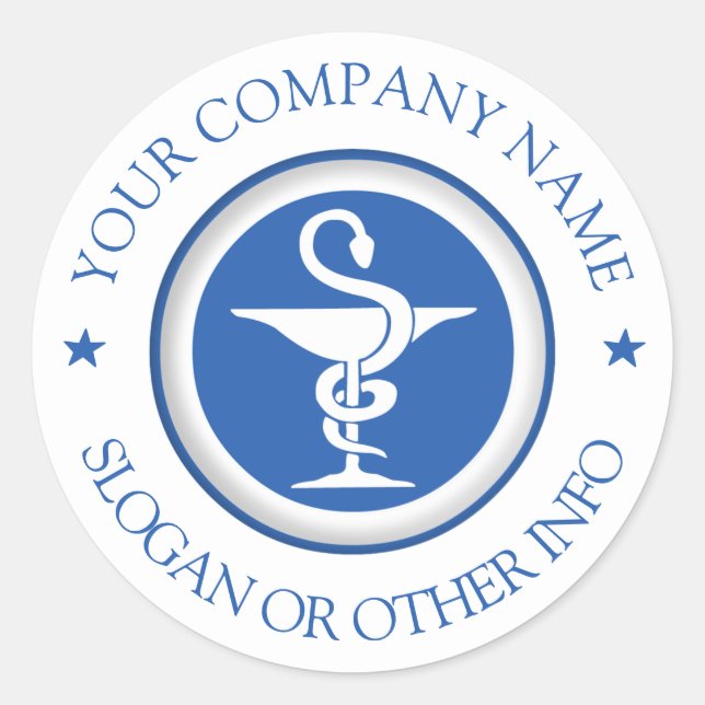 Adesivo Redondo Crie o logotipo da sua empresa (Frente)