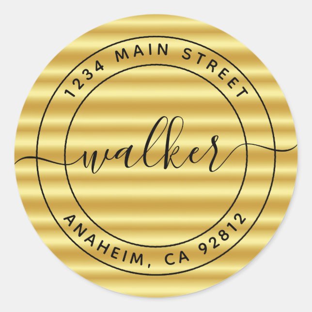 Adesivo Redondo Crie o Seu Endereço de Devolução Redondo (Frente)