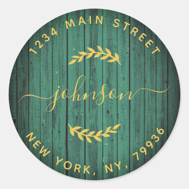 Adesivo Redondo Crie o Seu Endereço de Devolução Redondo (Frente)