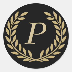 Adesivo Redondo Crie o seu monograma decorativo