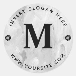 Adesivo Redondo Crie o seu próprio ciclo de monograma de negócios