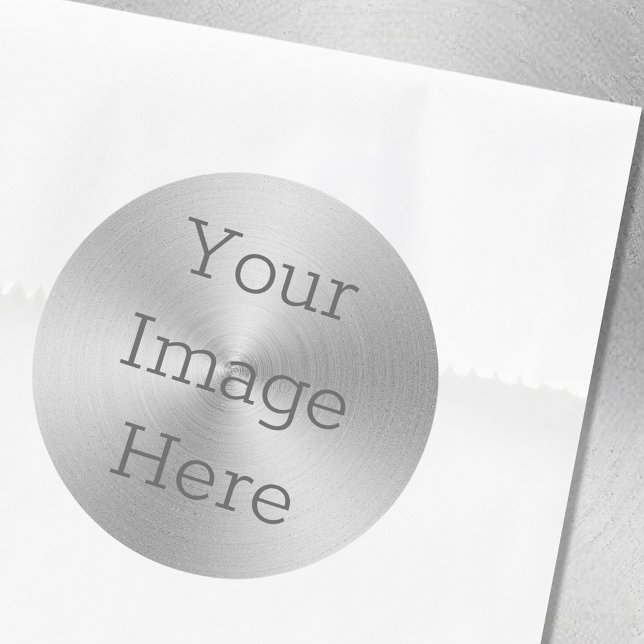 Adesivo Redondo Crie o seu próprio prato metálico escovado radial (Criador carregado)