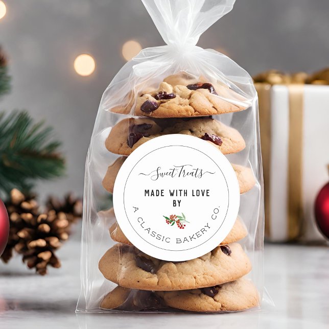 Adesivo Redondo Crie Os Seus Próprios Tratamentos Genéricos Doce (Create Your Own Greenery Sweet Treats Classic Round Sticker)