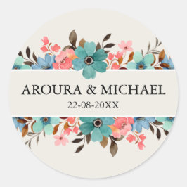 Adesivo Redondo Crie seu casamento personalizado