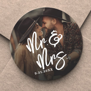 Adesivo Redondo Crie Seu Próprio Álbum de Fotos de Casamento
