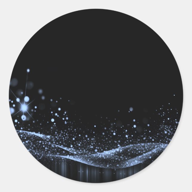 Adesivo Redondo Crie seu próprio - Azul de fita brilhante personal (Frente)