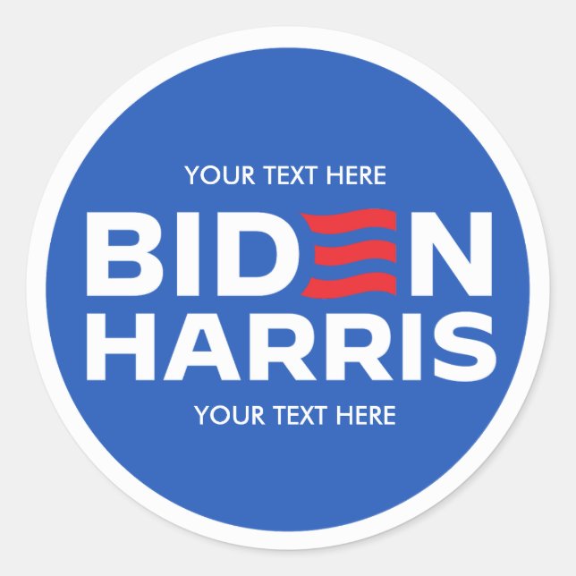Adesivo Redondo Crie seu próprio Biden Harris 2024 (Frente)