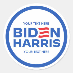 Adesivo Redondo Crie seu próprio Biden Harris 2024
