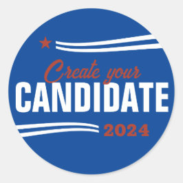 Adesivo Redondo Crie seu próprio candidato