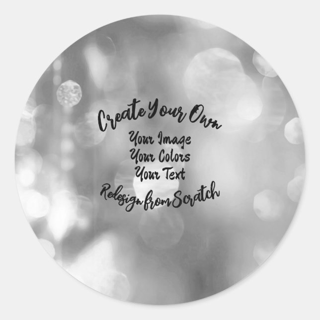 Adesivo Redondo Crie Seu Próprio Design/Cor Personalizado (Frente)