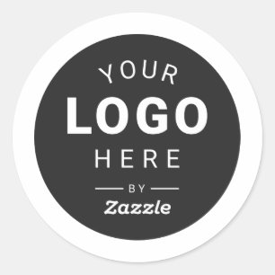 Adesivo Redondo Crie Seu Próprio Design de Logo