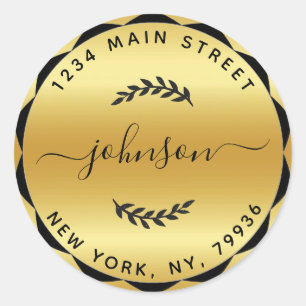 Adesivo Redondo Crie seu próprio endereço de devolução circular Do