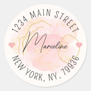 Adesivo Redondo Crie seu próprio endereço de devolução redonda