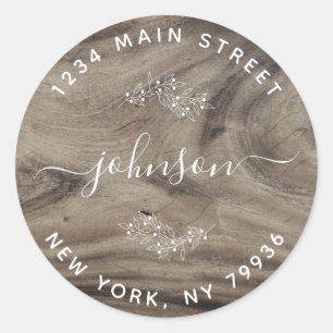 Adesivo Redondo Crie seu próprio endereço de devolução redonda