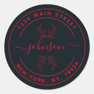 Adesivo Redondo Crie seu próprio endereço de devolução redonda