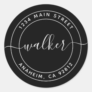 Adesivo Redondo Crie Seu Próprio Endereço de Devolução Redondo