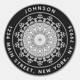 Adesivo Redondo Crie seu próprio endereço de devolução redondo