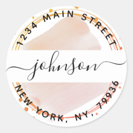 Adesivo Redondo Crie Seu Próprio Endereço de Devolução Redondo