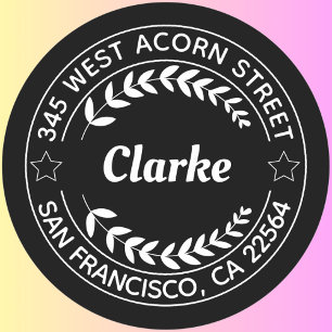 Adesivo Redondo Crie seu próprio endereço de devolução redondo