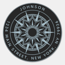 Adesivo Redondo Crie Seu Próprio Endereço de Devolução Redondo