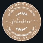 Adesivo Redondo Crie Seu Próprio Endereço de Devolução Redondo<br><div class="desc">Crie Seu Próprio Endereço de Devolução Redondo</div>