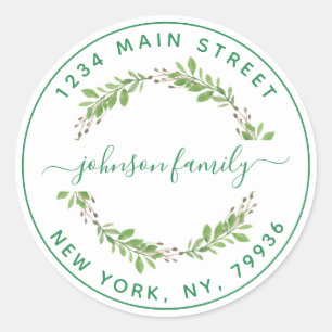 Adesivo Redondo Crie seu próprio endereço de devolução redondo