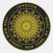 Crie Seu Próprio Endereço de Devolução Redondo