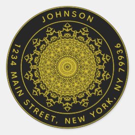 Adesivo Redondo Crie Seu Próprio Endereço de Devolução Redondo