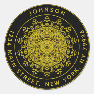 Adesivo Redondo Crie Seu Próprio Endereço de Devolução Redondo