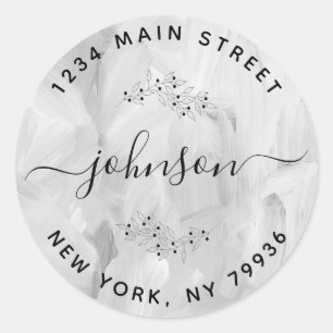 Adesivo Redondo Crie Seu Próprio Endereço de Devolução Redondo Abs