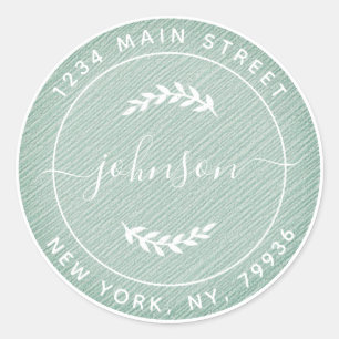 Adesivo Redondo Crie Seu Próprio Endereço de Devolução Redondo Bra