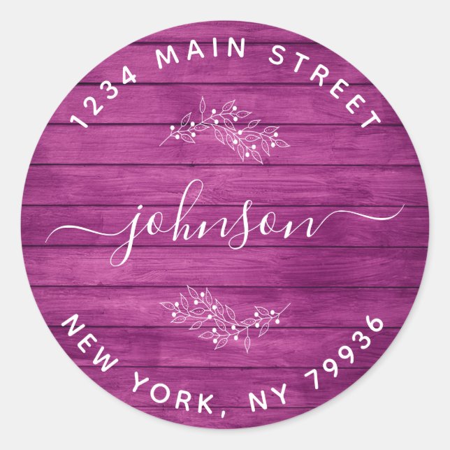 Adesivo Redondo Crie Seu Próprio Endereço de Devolução Redondo Rox (Frente)